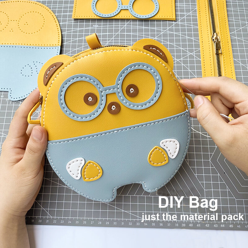 PU Carton Shoulder Strap Handmade Handbag Bag Set Leather Bag Bottoms Cover With Hardware Accessories For DIY Bag
