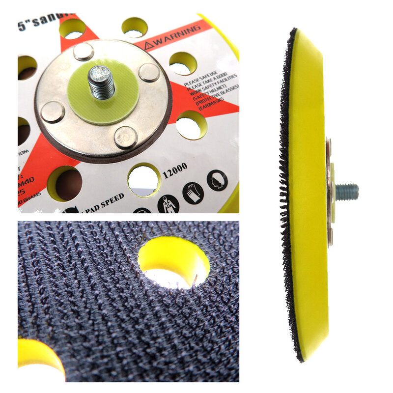 5 Inch 8 Holes Sanding Pad 125mm Backing Plate Hook and Loop For Random Orbit Sander Abrasive Tools