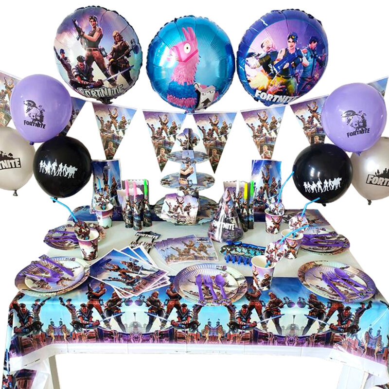 Fortnite decorazione per feste di compleanno giocattoli Set forniture articoli per la tavola tavolo da pranzo giocattolo gioco periferfigura modello giocattolo regalo per bambini
