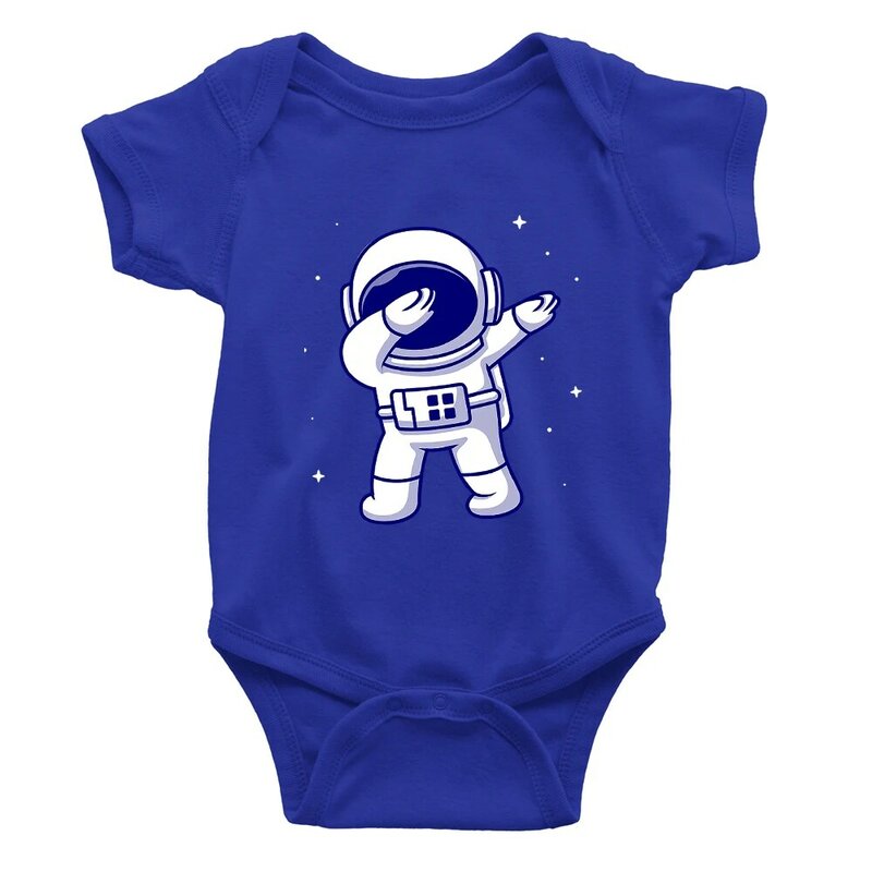 Funny Astronaut Dabbing Print Cartoon Hip Hop Baby Boy Clothes 2022 My First New Year Costume Baby Fashion Harajuku Playsuit
