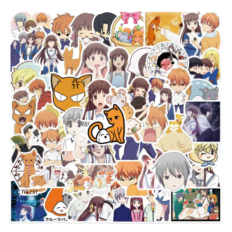 10/30/50Pcs Fruitmand Anime Graffiti Stickers Waterdichte Reizen Kinderen Speelgoed Diy Auto Telefoon Laptop Bagage decal Decor Stickers