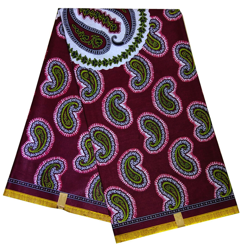 Tela africana con estampado de cera, tela nigeriana de Ankara con diseño de moda, 6 yardas, 2019
