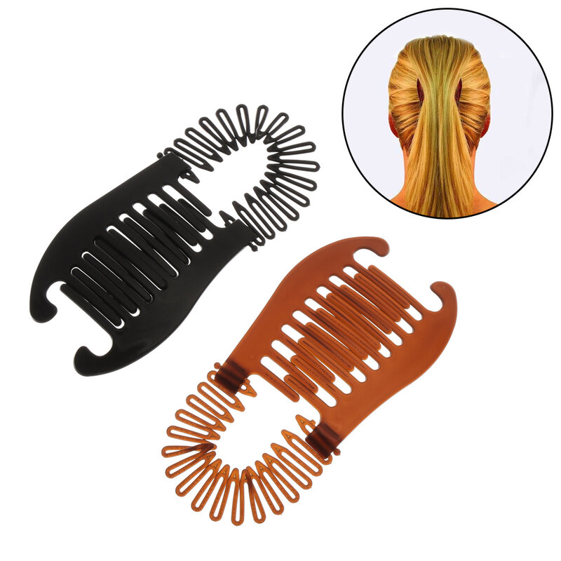 Clipe de cabelo elástico para mulheres, grampo de banana tipo escorpião, ferramenta de suporte de cabelo, rabo de cavalo, acessórios de cabelo, 1 peça