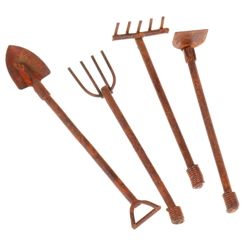 1:12 миниатюрная Лопата для кукольного домика, вилка и лопатка, сельскохозяйственные инструменты, ведро для швабры, игрушки для ролевых игр