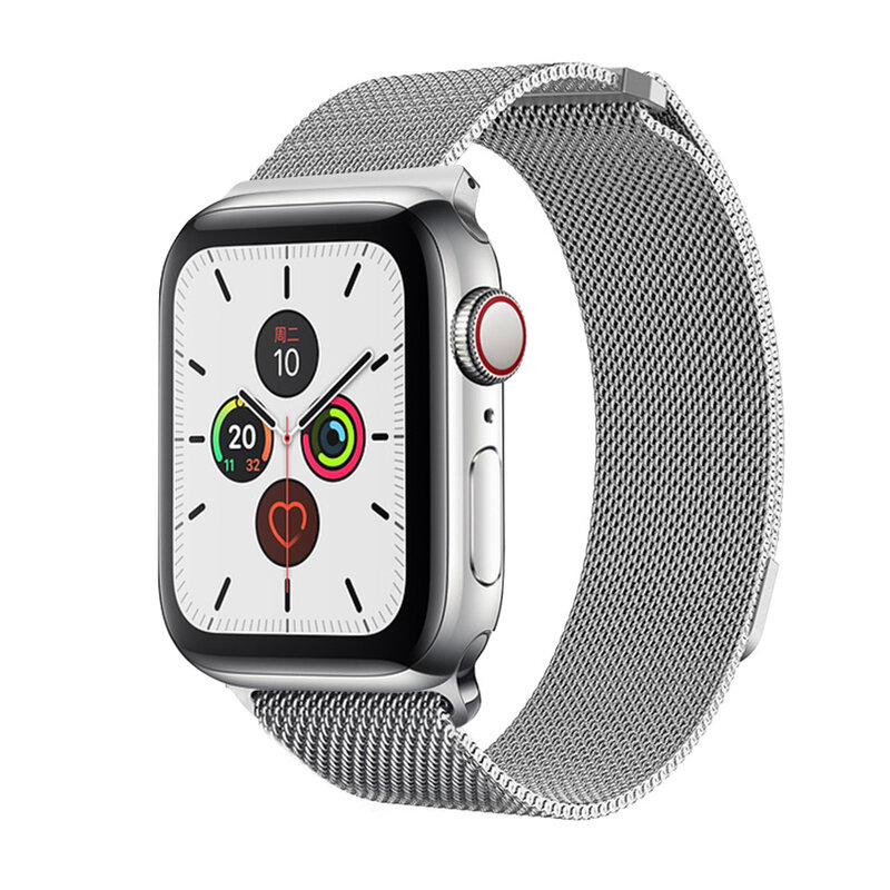 Pulseira para apple watch, pulseira milanesa, pulseira em aço inoxidável apple watch series 1 2 3 42mm 38mm, correia para iwatch 4 5 40mm 44mm pulseira de relógio