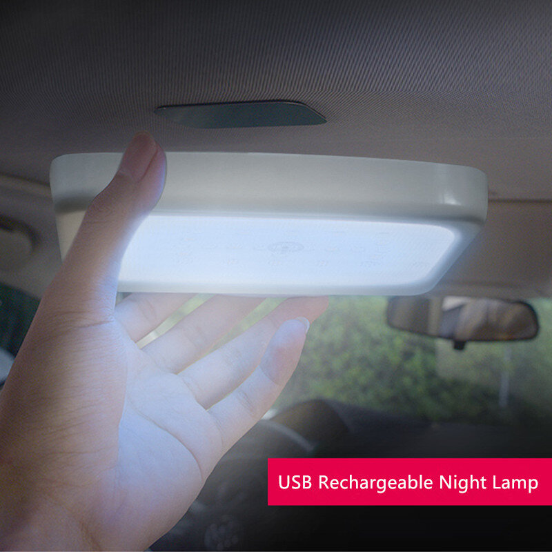 USB do ładowania samochód oświetlenie wnętrza, do czytania dachu sufitu magnes lampa sterowanie dotykowe typ domu Auto LED lampka nocna