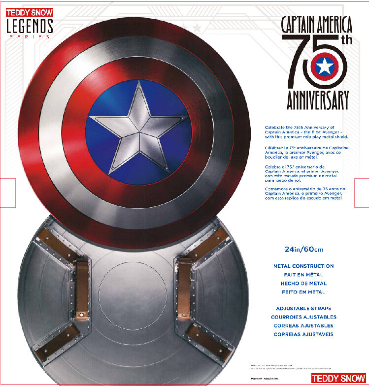 60CM Captain America Schild 1:1 Steve Rogers Aluminium Metall Schild Film Cosplay Halloween Geschenk/prop