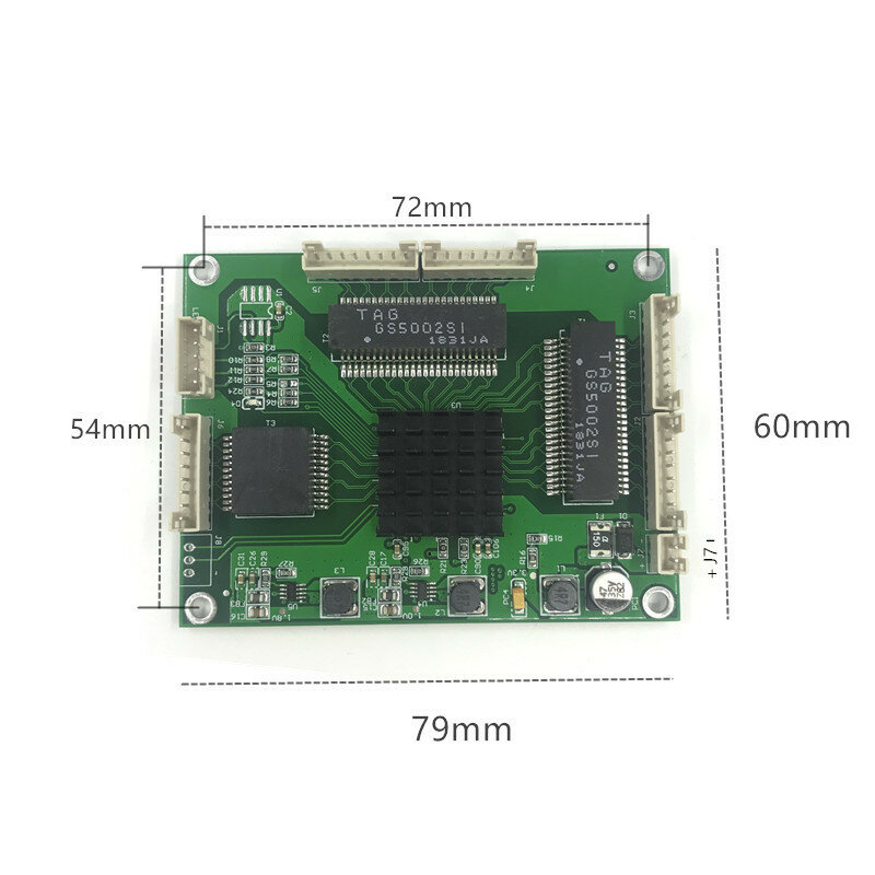 Industriële Ethernet Switch Module 5 Poorten Unmanaged10/100/1000Mbps Pcba Board Oem Auto-Sensing Poorten Pcba board Oem Moederbord