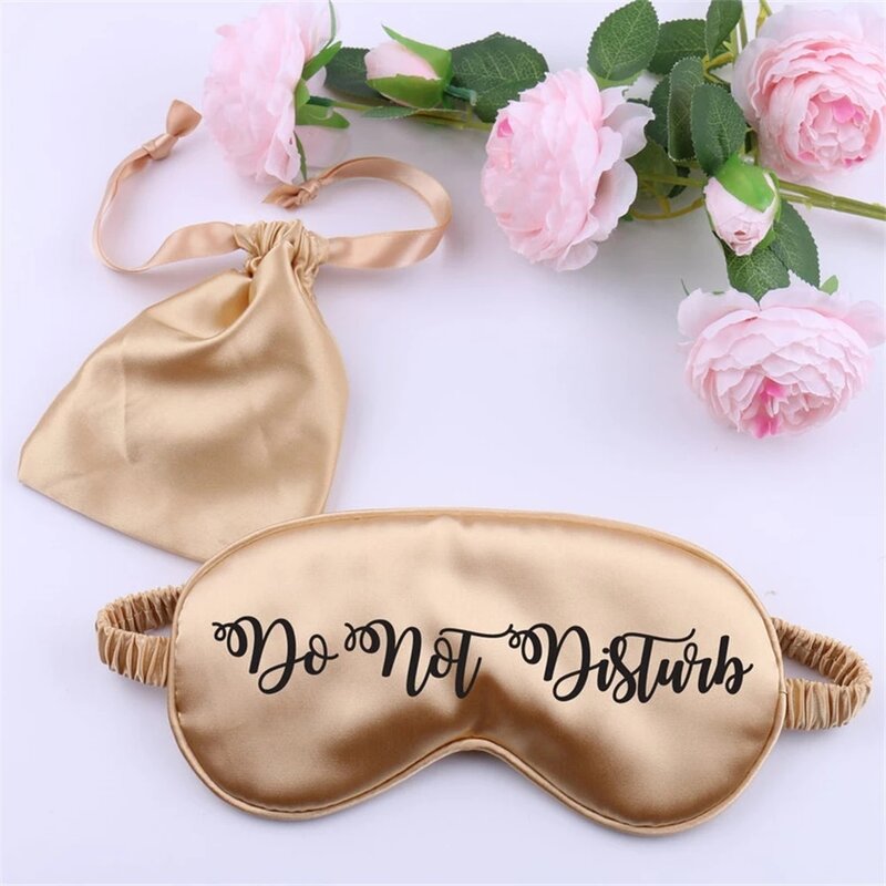 Mascarilla de seda con nombre personalizado para dormir, máscara de dormir con bolsa, regalos para despedida de soltera, nueva