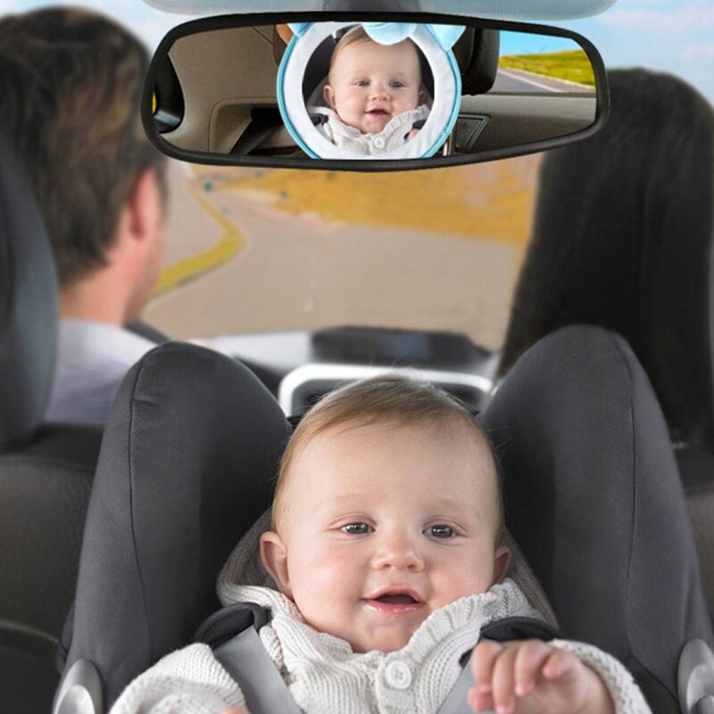 Регулируемое Автомобильное зеркало заднего сиденья, защитное сиденье, подголовник, зеркало заднего вида, лицо для ребенка, заднее укрытие, для младенцев, автомобильная безопасность для детей H3CD