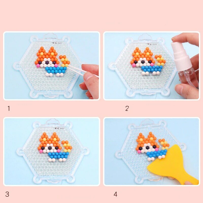 Ensemble de perles magiques à eau pour enfants, jouets en 3D, accessoires de puzzle, 5mm, 500 pièces
