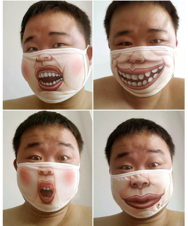 10 Stück lustige Gesichts masken Persönlichkeit Kreativität Mund maske Liebhaber niedliche Gesichts pflege sonnen feste wasch bare Maske Express Mode Maske