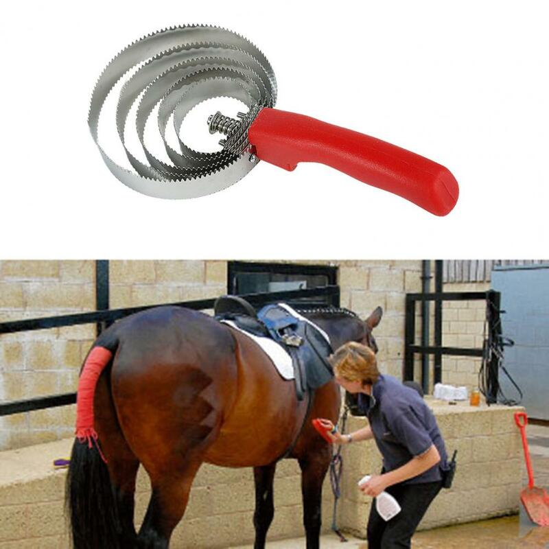 إزالة الطين التجوية الفولاذ المقاوم للصدأ الحصان فرشاة مشط خدش للخارجية