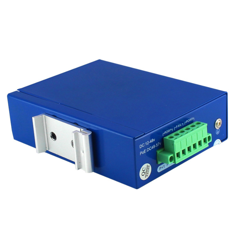 Convertisseur de média industriel, 1 paire, commutateur Ethernet avec Rail DIN, tension d'entrée DC12 ~ 48V