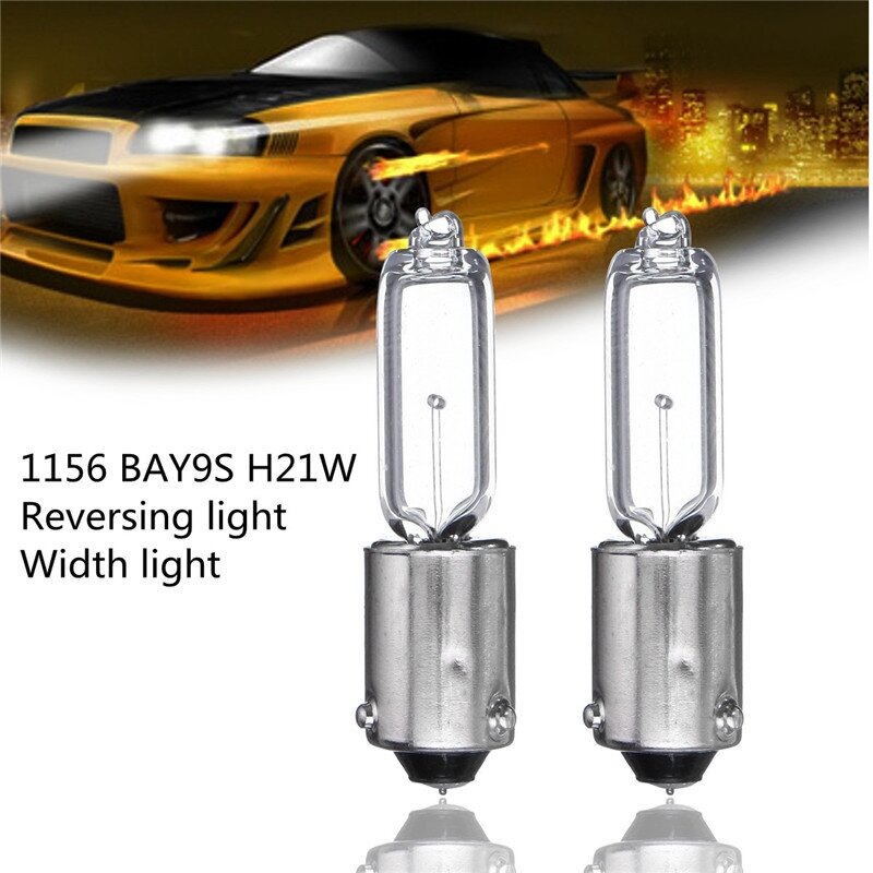 1 par 1156 bay9s h21w halogênio freio indicador de sinal da lâmpada luz do carro de quartzo halogênio vidro apuramento luzes 12v 250lm