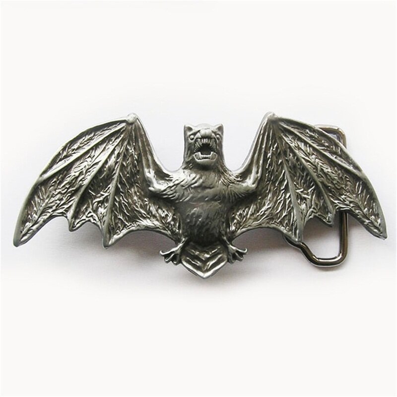 Hebilla de cinturón de murciélago recortada 3D de estilo Vintage, venta al por mayor, distribución al por menor, nuevo, envío gratis, Stock en los EE. UU.