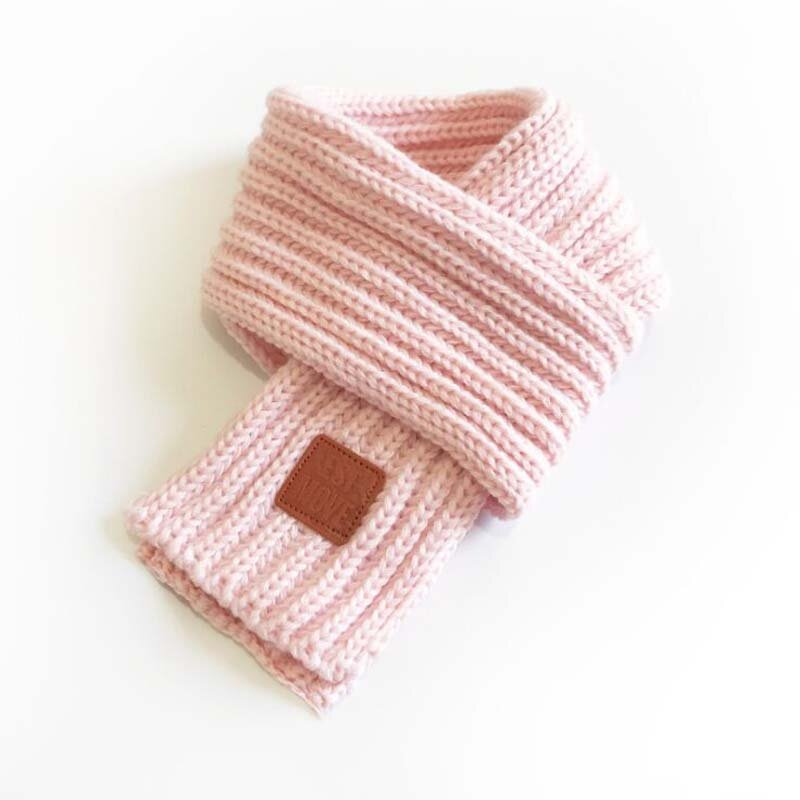 XEONGKVI 2021 новый вязаный детский шарф карамельных цветов Осень-зима теплая шаль для мальчиков и девочек милая детская Пашмина 110*9 см