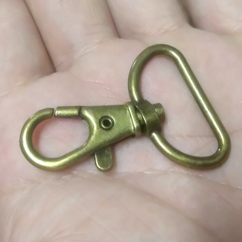 ZENTEII 25Mmพวงกุญแจหมุนกุ้งก้ามกรามBronze Claspคลิปตะขอกุญแจกระเป๋าถือสายแยกแหวนสำหรับกระเป๋าเข็มขัดพวงกุญแจ
