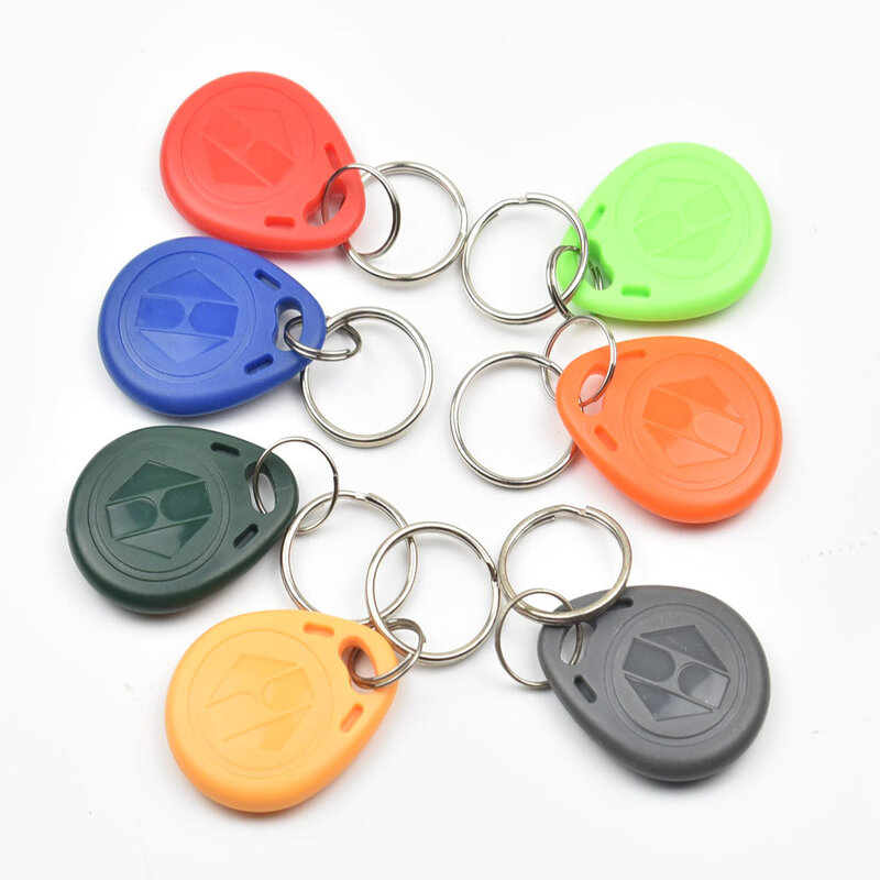 100pcs 13.56MHz IC M1 S50 Keyfobs Tags Access Control RFID Key Token Attendance Management Keychain ABS Waterproof