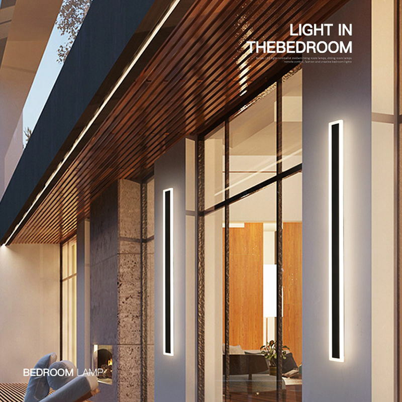 Luminária de parede em acrílico moderna, iluminação led para varanda, banheiro, áreas internas e externas, iluminação de casa