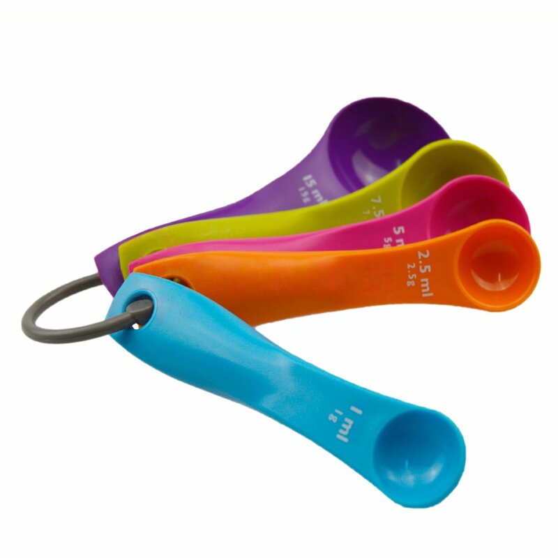 Colher de medição doméstica multifuncional, 5/8/10 utensílios de plástico, acessórios para confeitaria, ferramenta de medição de cozinha