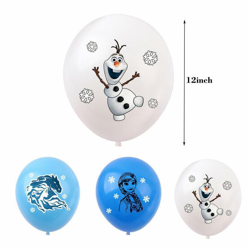 12 sztuk Frozen Theme królowa śniegu 12 Cal lateksowe balony dziewczyny dekoracje na imprezę urodzinową zabawki dla dzieci Baby Shower zaopatrzenie firm