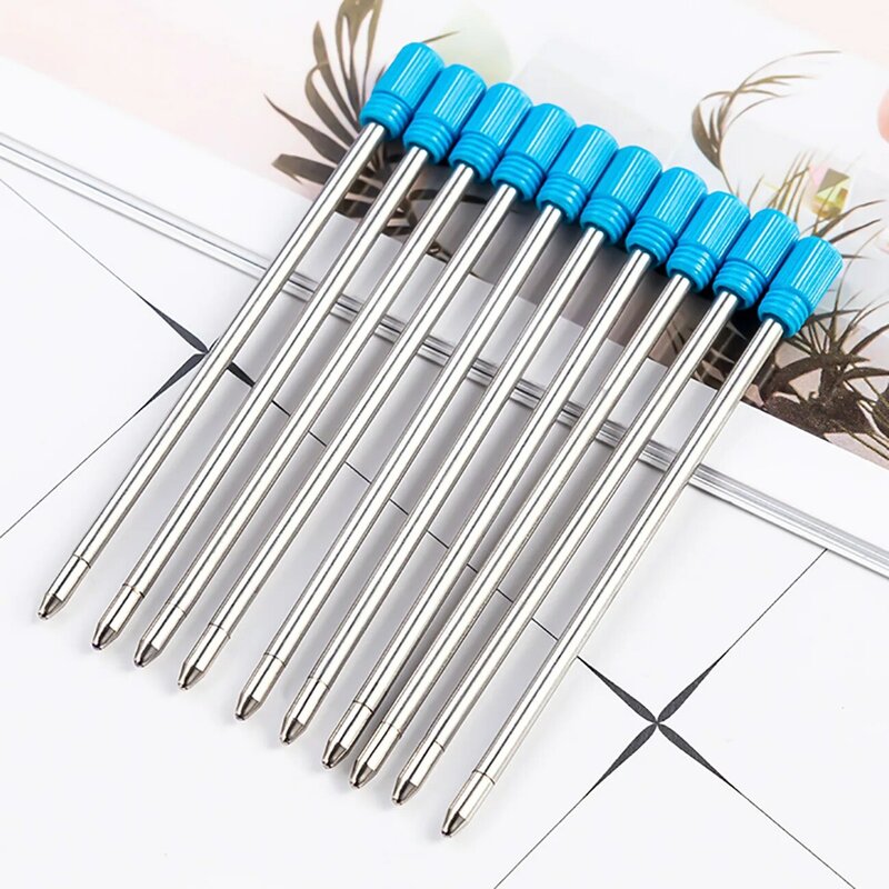 10 pcs/lot Metal pen refill for Crystal Diamond Ballpoint pen student pen rod cartridge core black blue color 7cm length