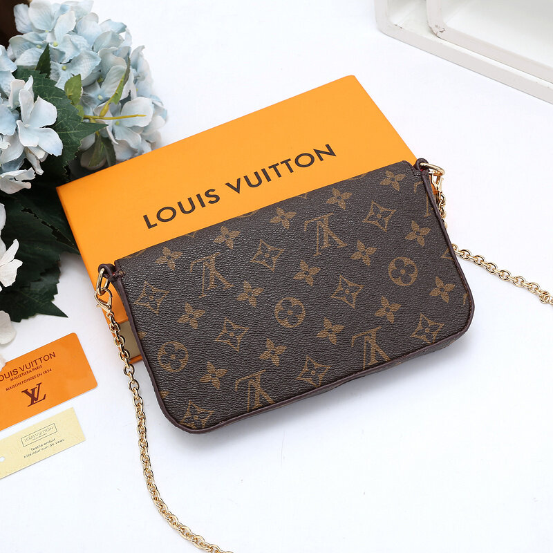 Selling Famous Luxury Brand  Leather Wallet Men Women 3A+ Handbags  Messenger bag Long Clutch Satchel Bags 39