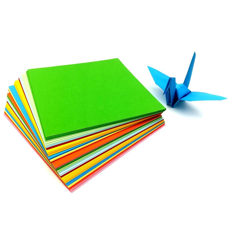 100 fogli 15x15cm origami carta da taglio colore scuola materna studenti delle scuole primarie puzzle fatti a mano carta pieghevole