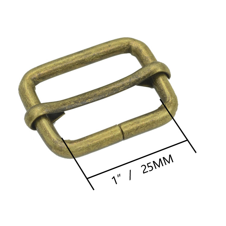 ZENTEII – glissière en métal Tri-Glide, rouleau en fil formé, épingle pour sac à main, sangle de sangle, ajusteur, boucle de ceinture rectangulaire, artisanat du cuir