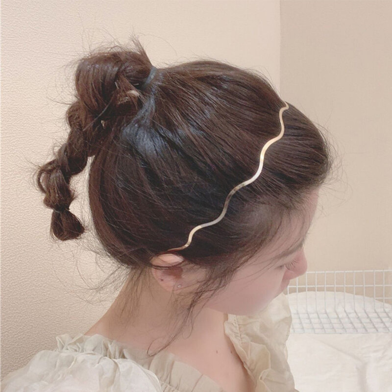 Customized Jewelry Wave Hair Bands Natural Freshwater Pearl Jade Hair Band for Women Retro Fairy Headband Accessories Gifts