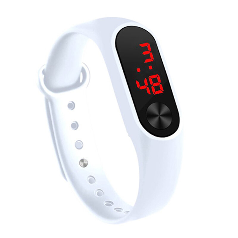 Silicone LED Wrist Watch para Homens e Mulheres, Candy Colors Eletrônico, Casual Sports Relógios