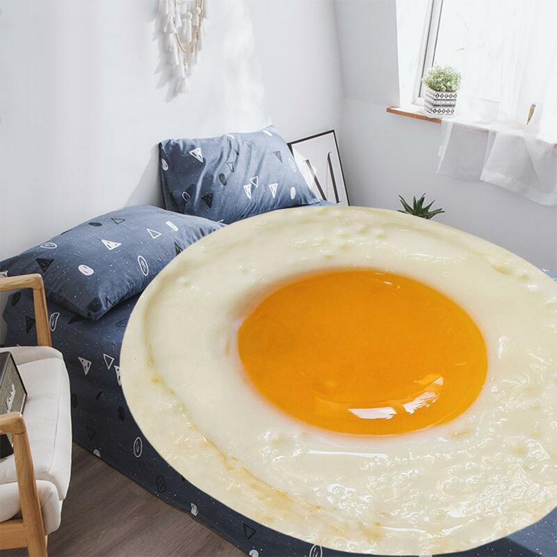 Novo estilo escalfado ovo cobertor confortável manter quente criativo realista comida cobertor cama sofá casa suprimentos