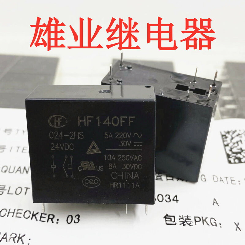 Hf140ff 024-2hs 24 VDC 6-pin 10A relay