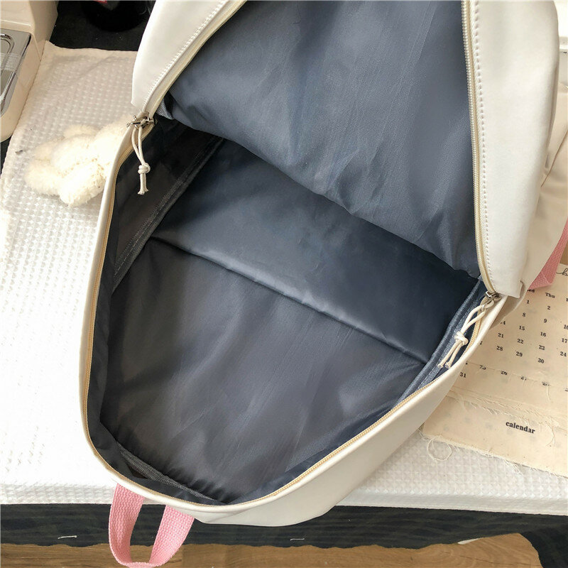 Женский рюкзак EST 2021, новинка, кавайная женская сумка в стиле пэчворк, вместительная Водонепроницаемая нейлоновая сумка на плечо, школьная сумка в стиле преппи