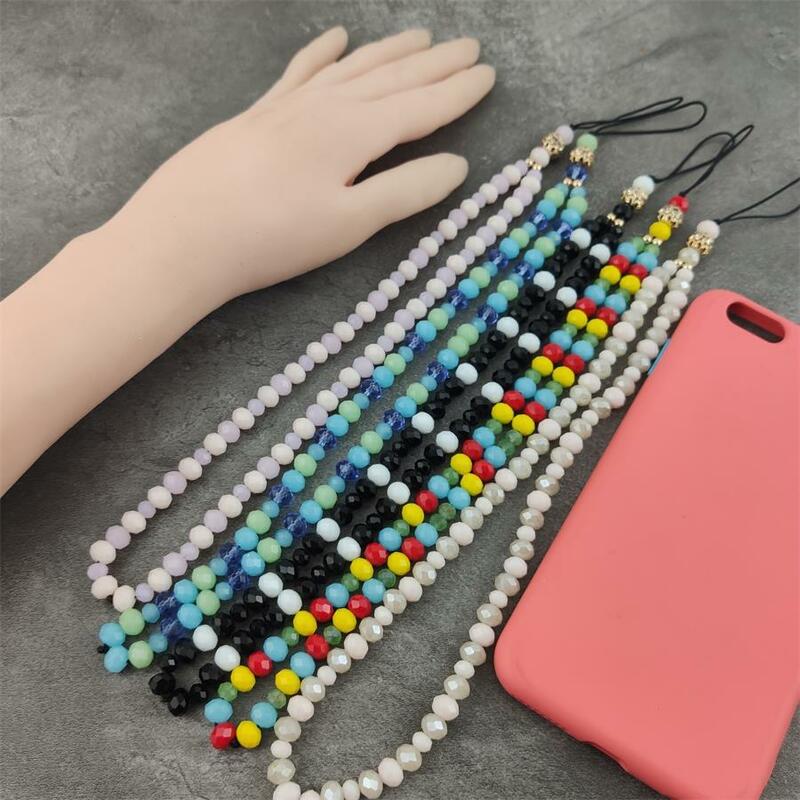 Soporte de teléfono con perlas bohemias para Xiaomi/Huawei/Samsung, correas de muñeca universales, cordones para llaves, multifunción