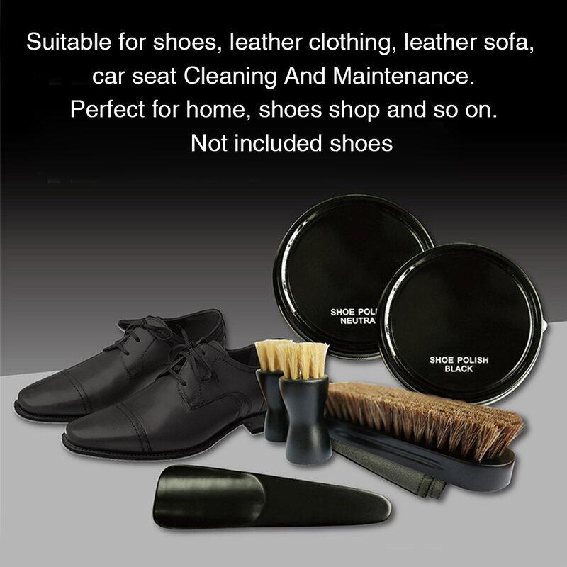 6 pièces magasin de nettoyage voyage cuir soin canapé chausse-pied accueil bottes brosse accessoires chaussures Kit d'entretien