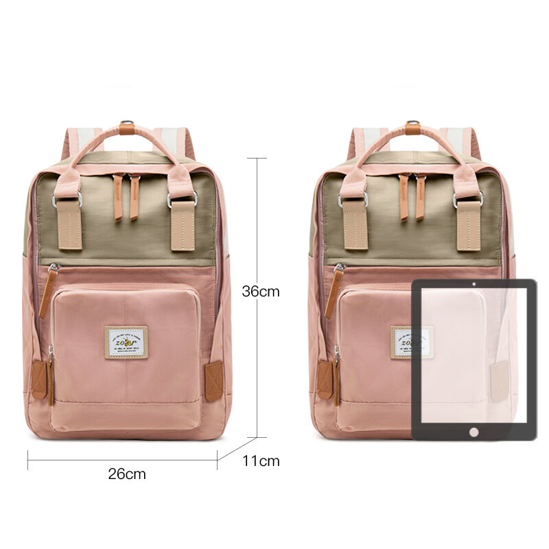 Frauen rucksack wasserdichte nylon große kapazität rucksack frauen 14 zoll laptop tasche mädchen bolsos mujer 2020