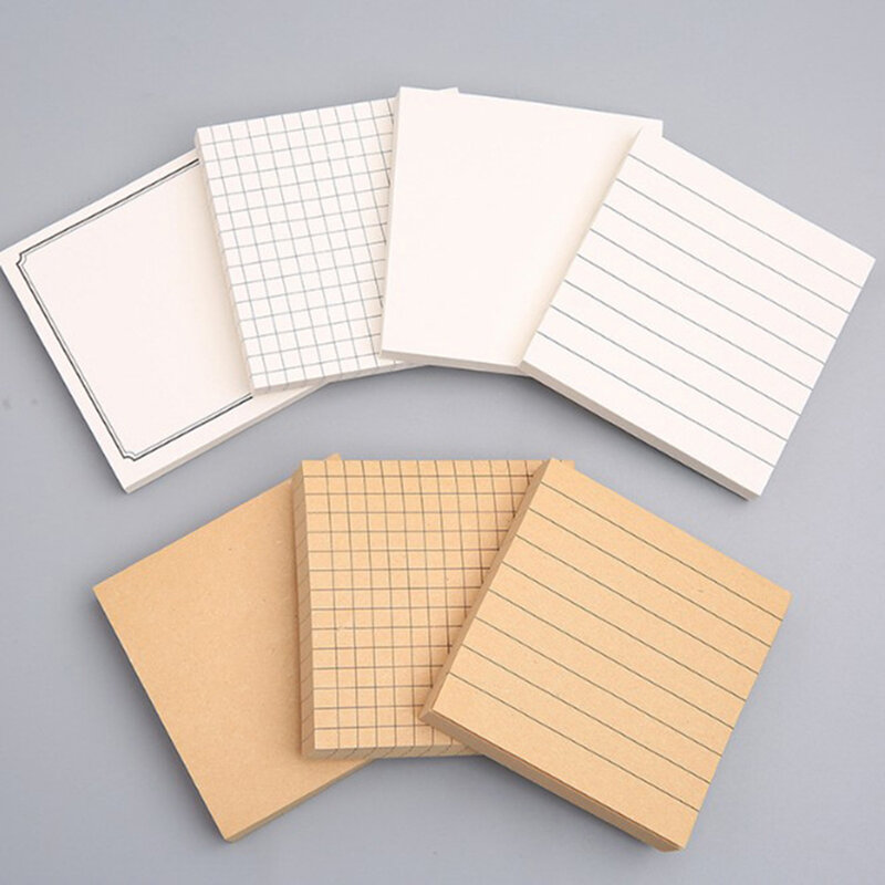 Leeg Horizontale Grid Memo Pad Sticky Notes Planner Notepad N Keer Sticker School Kantoorbenodigdheden Supply 50-100 Vellen