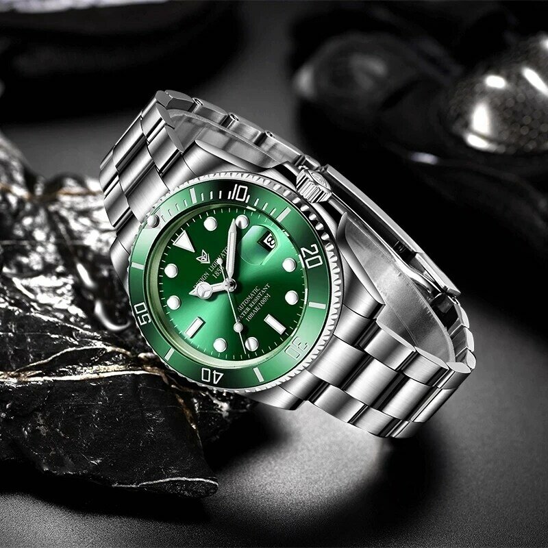 2022 LIGE นาฬิกาผู้ชายอัตโนมัติ Tourbillon นาฬิกาแฟชั่น Sapphire Glass 316L เหล็ก100นาฬิกากันน้ำนาฬิกาผู้ชายนาฬิกานา...