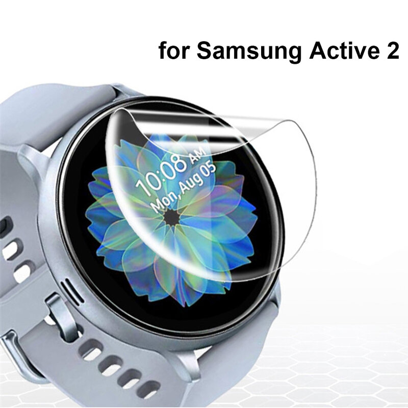 2Pcs Ultra-บางป้องกันฟิล์มสำหรับSamsung GalaxyนาฬิกาActive 2 40มม.44มม.Anti-Bubbleนุ่ม3D Edgeป้องกันหน้าจอ