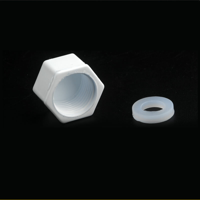 Tubo de plástico con rosca hembra BSP de 1/2 ", Conector de plástico con cabeza hexagonal, conector UPVC, adaptador interno de fontanería, 19MM