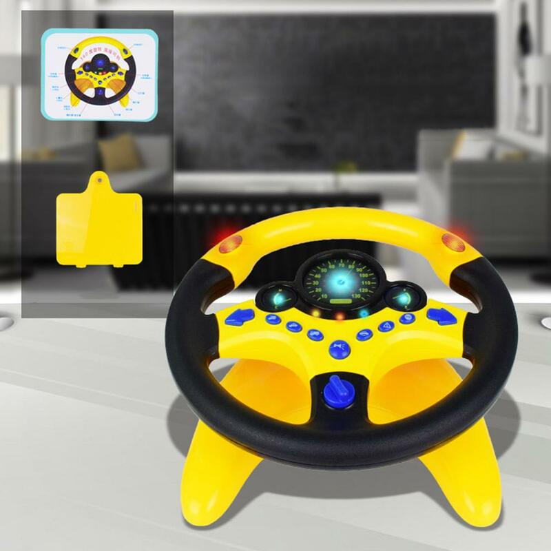 Mainan Roda Kemudi Anak-anak Lucu dengan Simulasi Cahaya Suara Mengemudi Musik Lucu Pendidikan Bayi Elektronik Mainan Anak-anak Bepergian