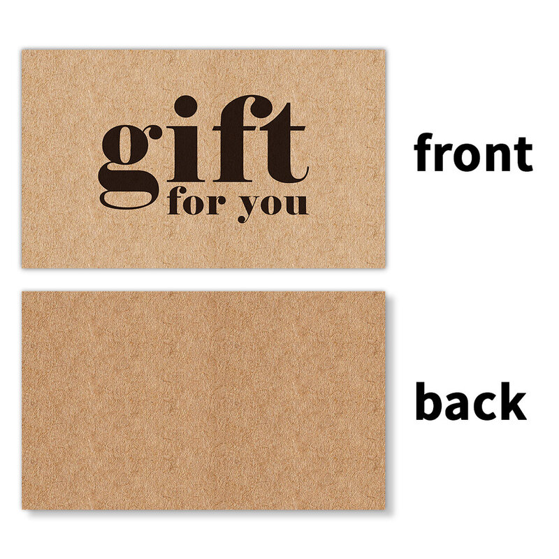Tarjeta de papel Kraft "un regalo para ti" para apoyar tarjetas de visita pequeñas, tarjetas de agradecimiento, paquete de decoración de boda, 30 unids/paquete