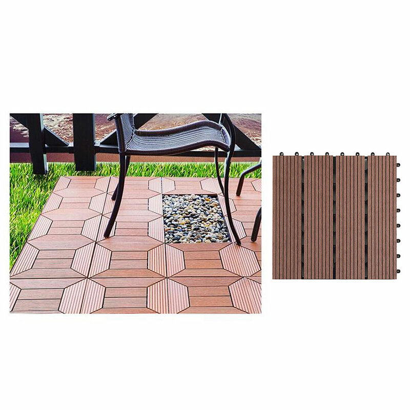 Tiles Easy Fit Anti-Corrosion 30x30cm Outdoor Waterproof Board Terrace DIY Splicing Accessories Garden Balcony Floor Decking