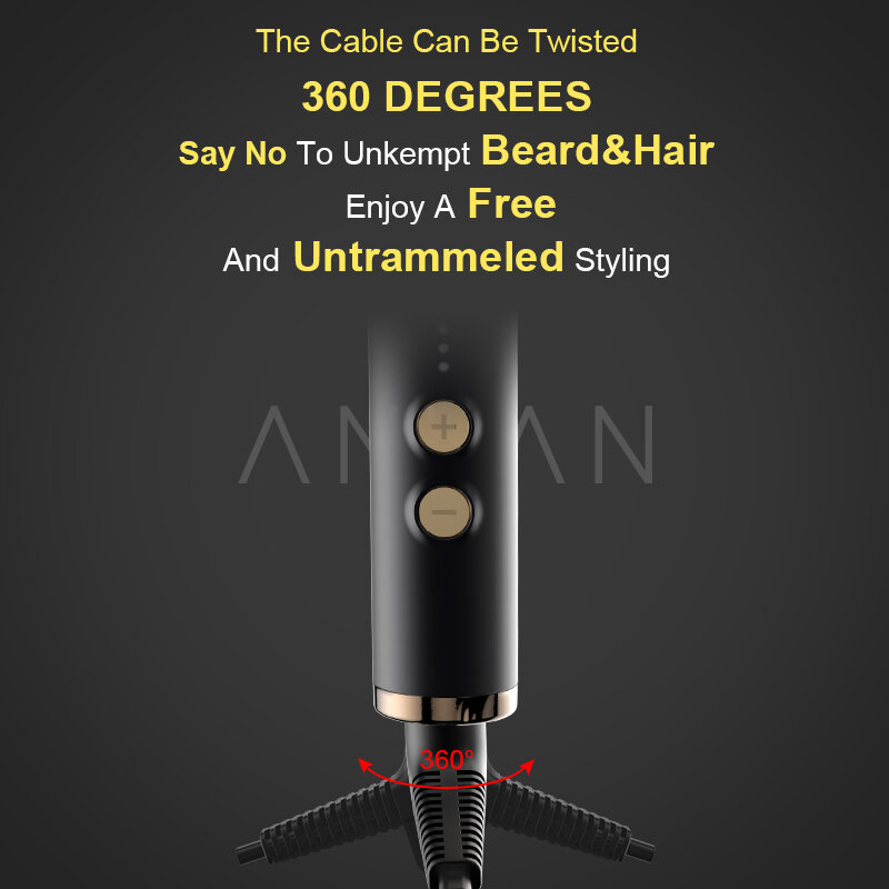 ANLAN, щетка для выпрямления волос, расческа с подогревом для мужчин, многофункциональный выпрямитель для бороды, керамическая расческа, быстрый стайлер для волос