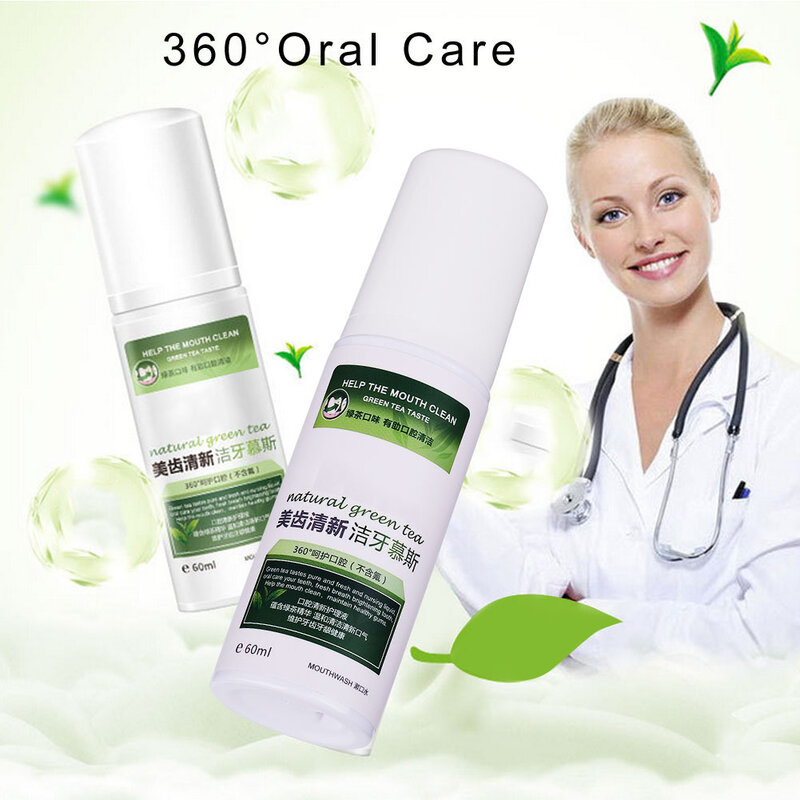 60ml dentes de limpeza de espuma limpador solução de remoção de tártaro respiração fresca cuidados orais