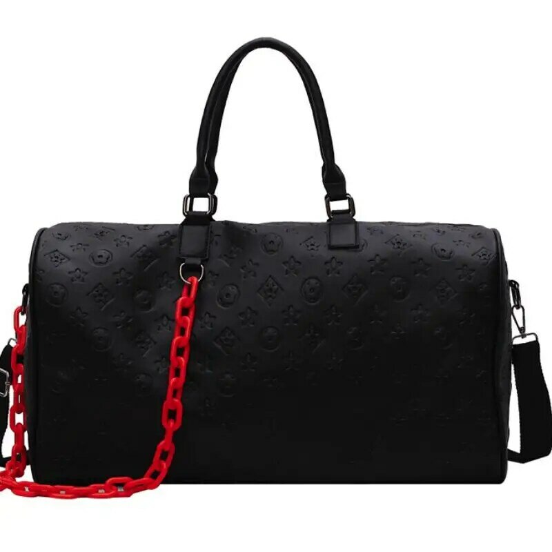 Женская дорожная сумка, кожаная сумка для багажа, черная Дорожная сумка большой вместимости, лидер продаж, мужские дорожные сумки на плечо д...