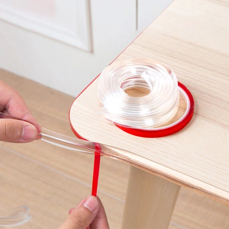 Baby Corner Protect Strip Transparent PVC Protection Strip Anti-bumb Kid Safety Table Furniture Angles Guards With Adhesive Tape