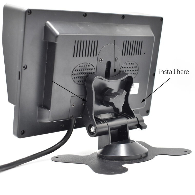Staffa di montaggio per cruscotto per veicoli con adesivo a doppia faccia per supporto per Monitor da 7 pollici per auto e sistema di telecamere di Backup